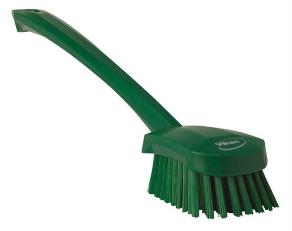 Vikan – Hygiene – Afwasborstel – Met lange steel – Harde vezels – Groen