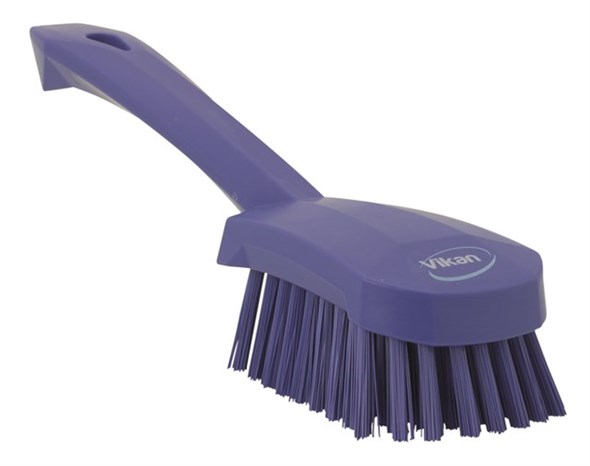 Vikan – Hygiene – Afwasborstel – Met korte steel – Harde vezels – Paars