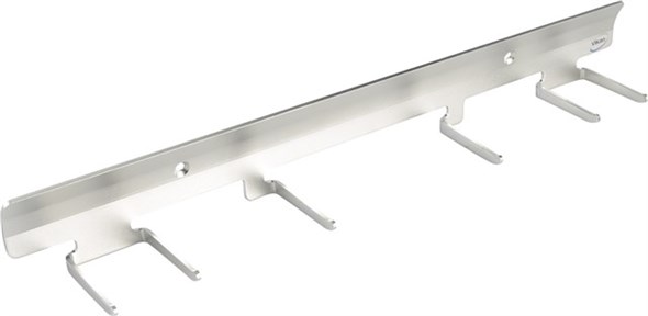 Vikan – Hygiene – Ophangrek – 6 haken – incl. Bevestigingsmateriaal – RVS -Zilver