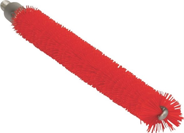 Vikan – Hygiene – Pijpenborstel – Voor flexibele kabel – Medium vezels – Rood – 12mm