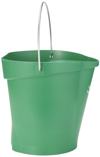 Vikan - Hygiene emmer - Met Schenktuit - Metal & x-ray detecteerbaar - Maatverdeling - Groen - 12L - Afbeelding 3
