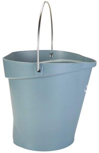 Vikan - Hygiene emmer Met Schenktuit - Maatverdeling - 12L - Grijs - Afbeelding 3