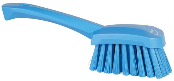Vikan - Hygiene - Afwasborstel - Met korte steel - Zachte vezels - Blauw - Afbeelding 3