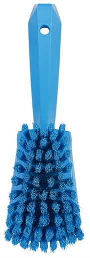 Vikan - Hygiene - Afwasborstel - Met korte steel - Zachte vezels - Blauw - Afbeelding 4