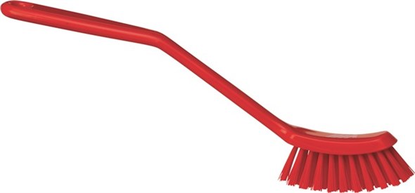 Vikan - Hygiene - Afwasborstel - Medium vezels - Rood - Smal - Afbeelding 4