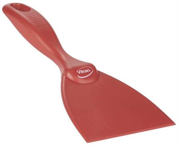 Vikan - Hygiene - Handschraper - Metal&x-ray detecteerbaar - Recht - Polypropyleen - Rood - 102mm - Afbeelding 3
