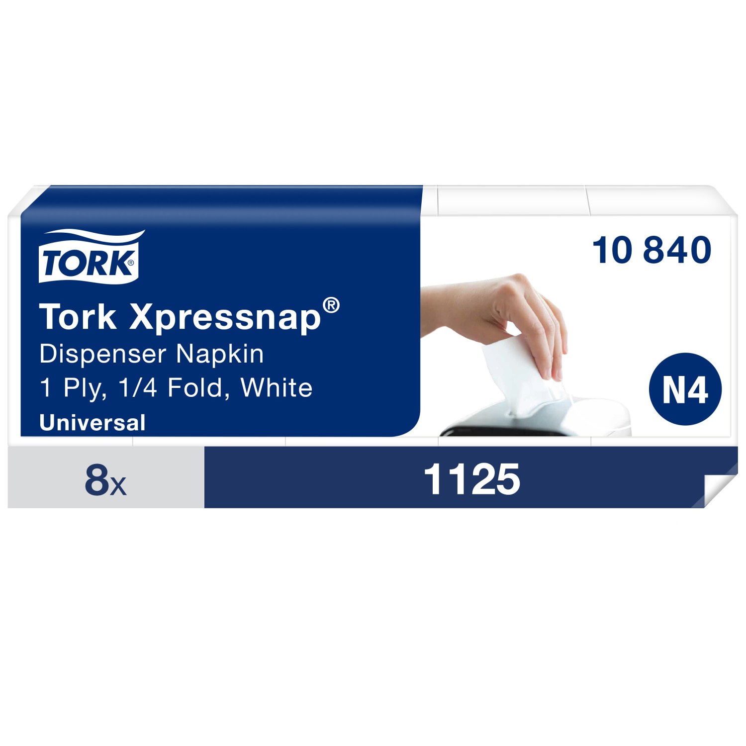 Tork Xpressnap – Dispenserservet – Universal – 1-laags -Wit