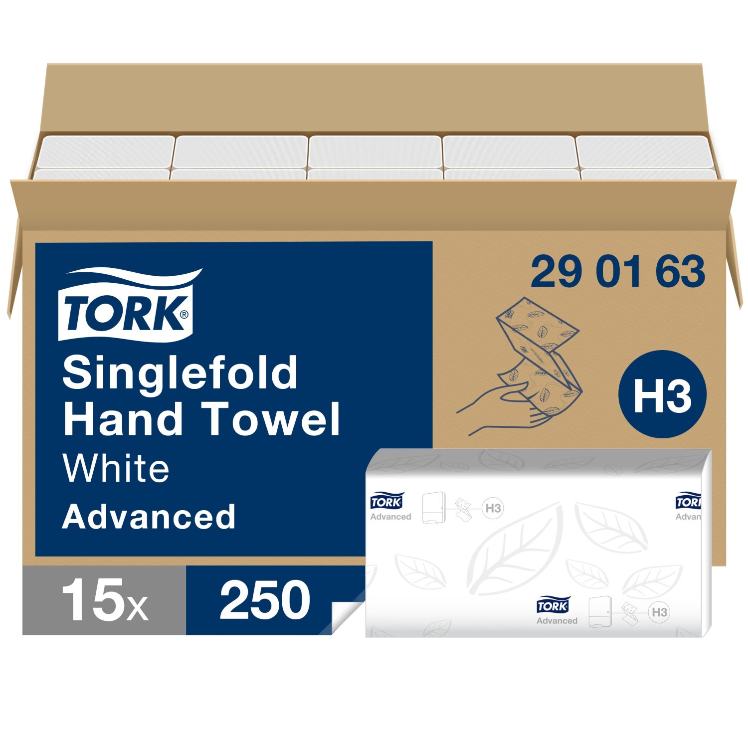 Tork Z-vouw – Handdoek – Advanced – 2-laags – Wit – Zacht