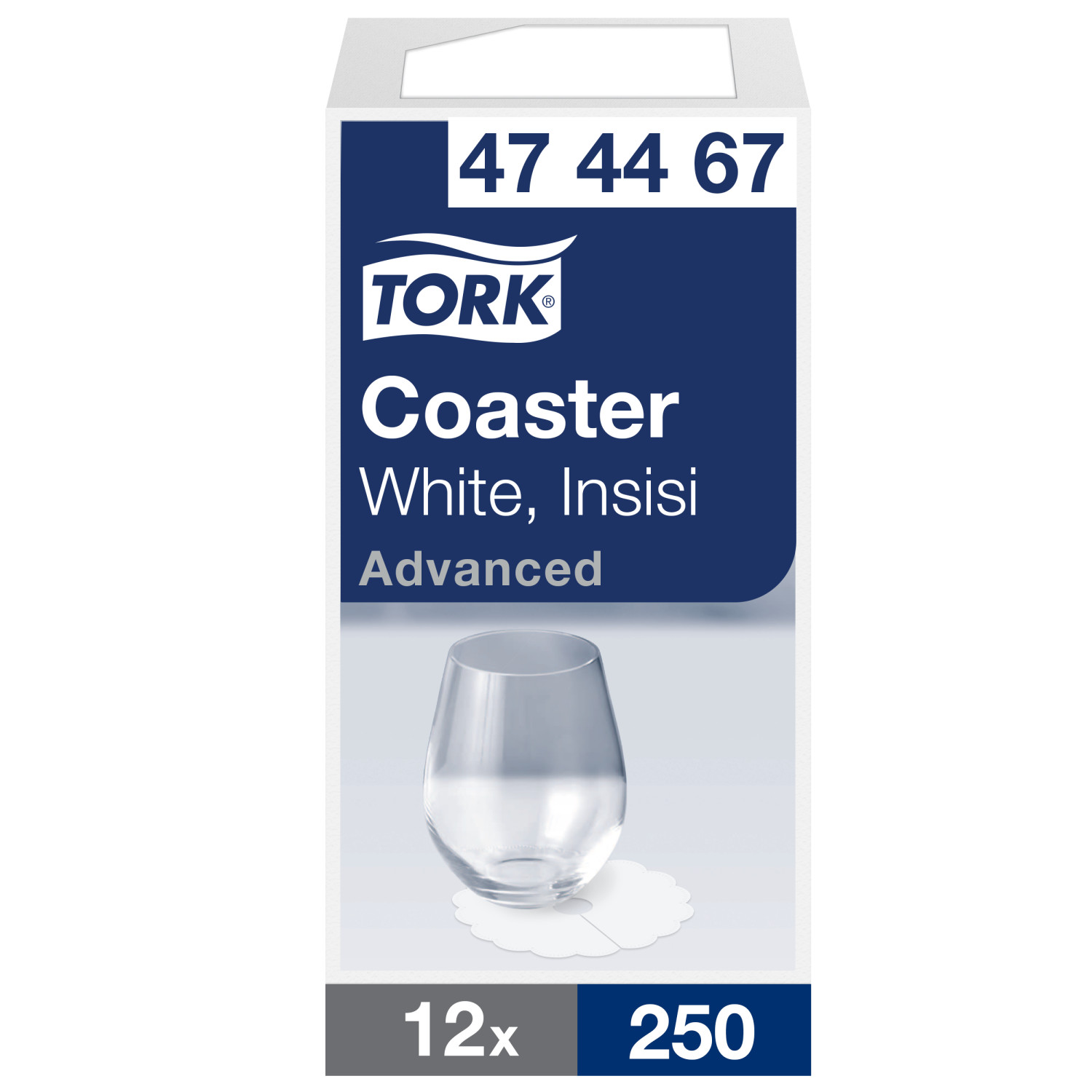 Tork Onderzetter – Advanced – Ø9cm – 8-laags – Wit