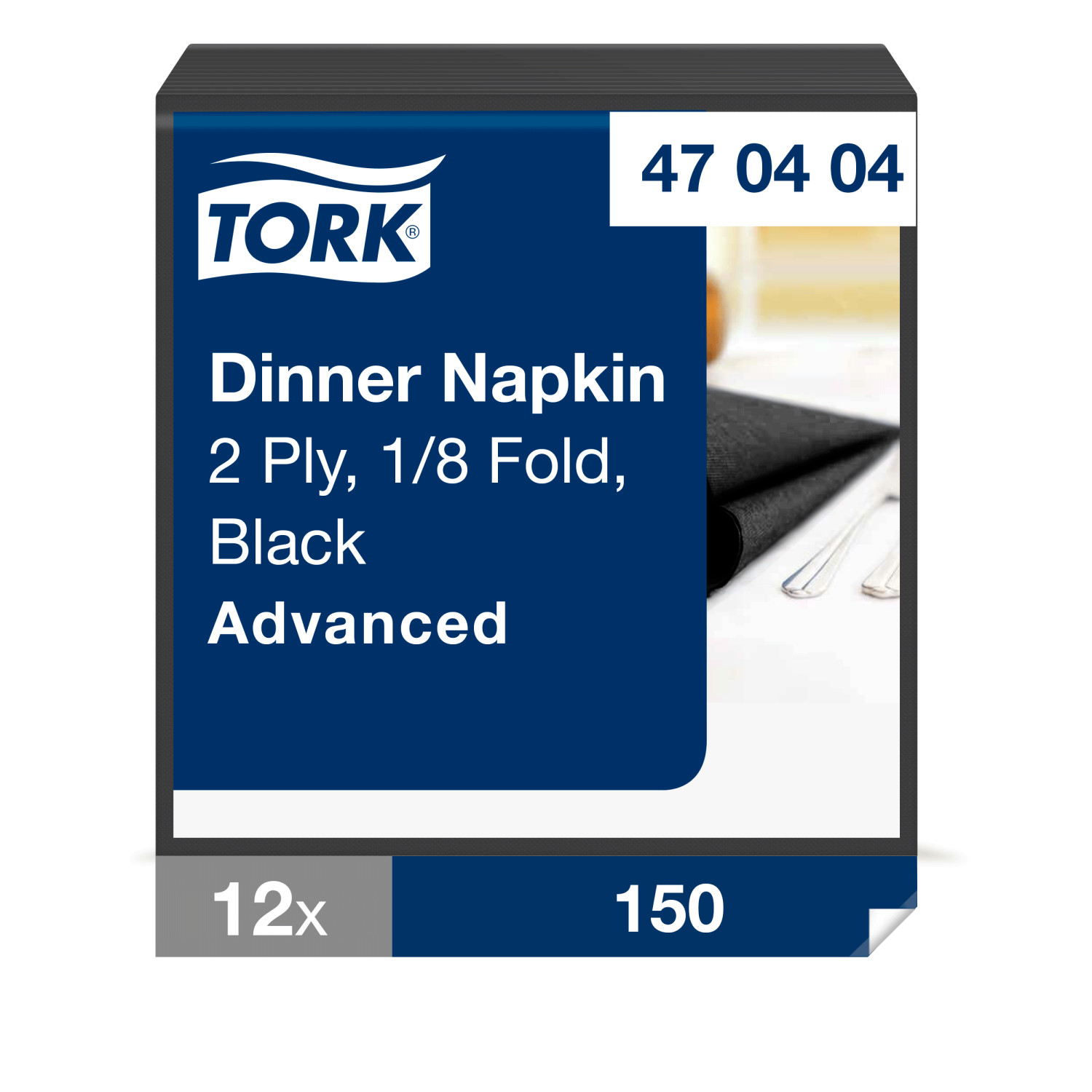 Tork Dinnerservet – Advanced – 2-laags – Zwart