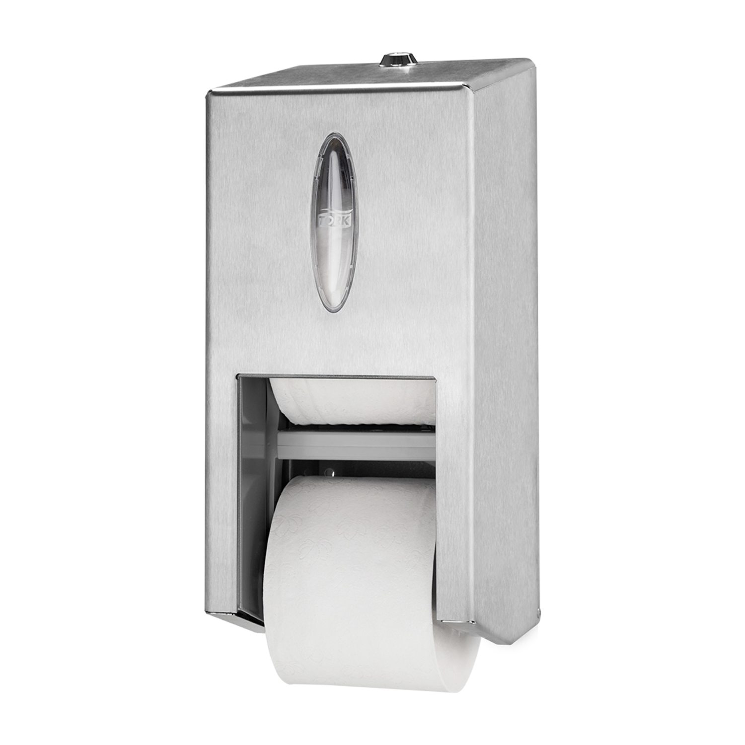 Tork Twin – Mid-size Toiletpapier Dispenser – RVS – Hulsloos