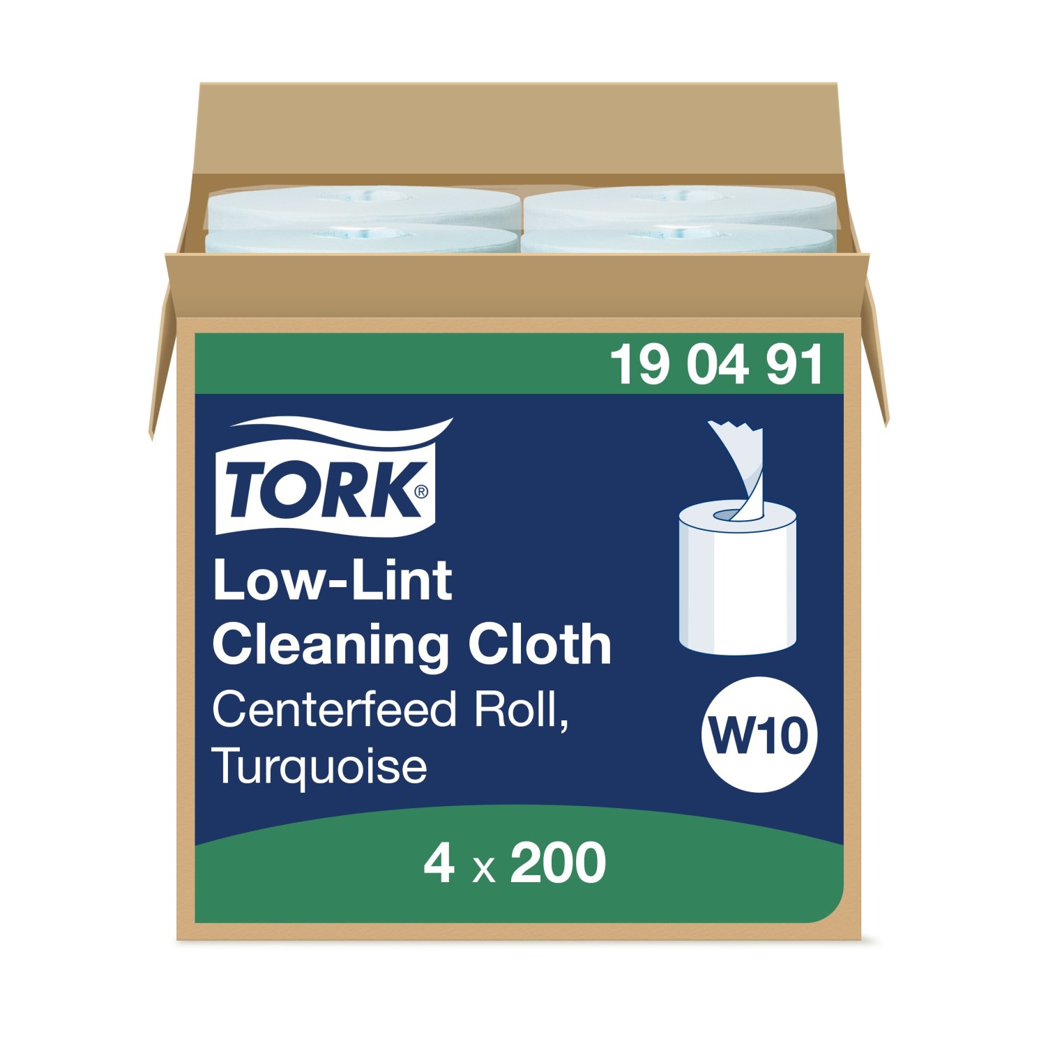 Tork Low-Lint – Rol – Reinigingsdoek – 1-laags – Turquoise
