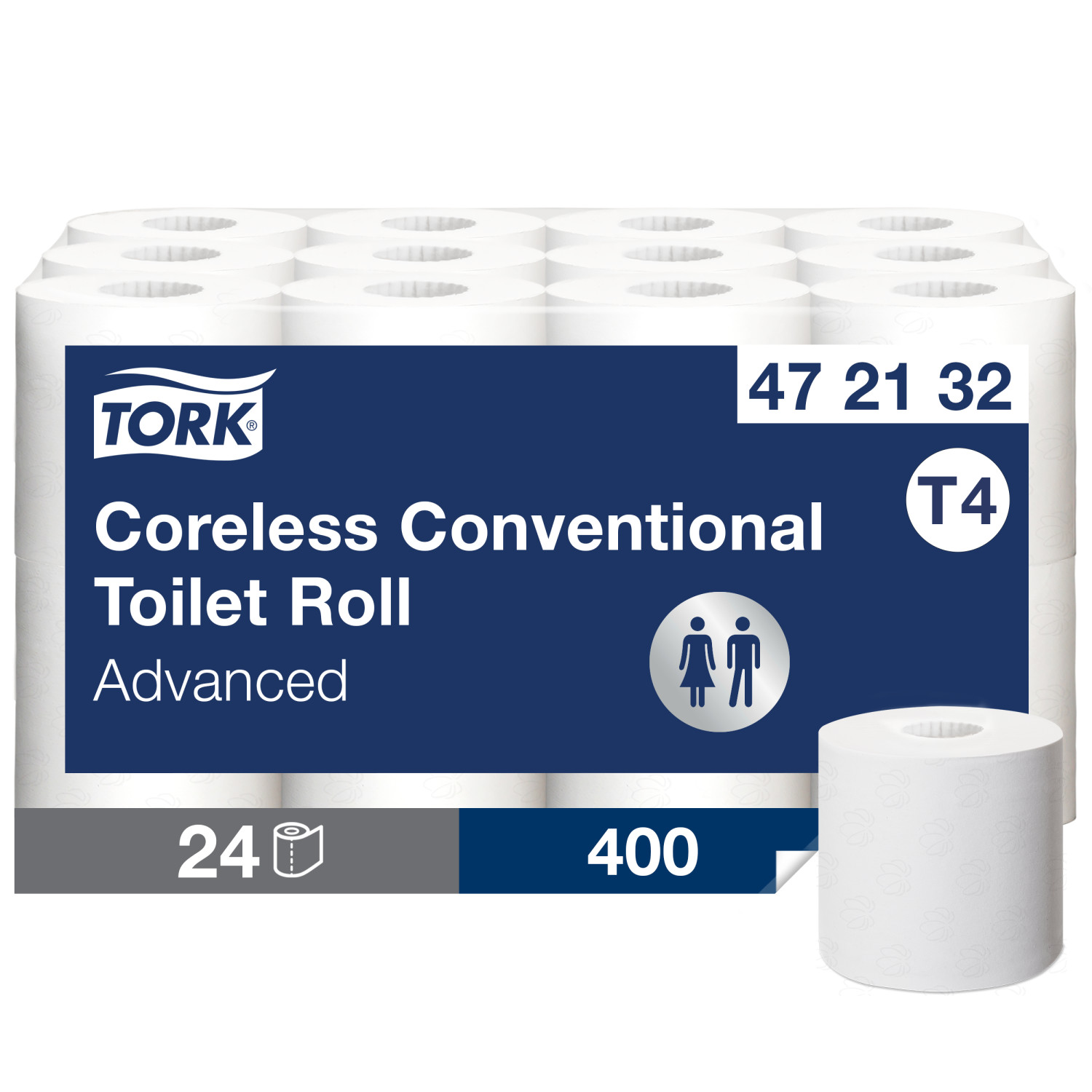 Tork Traditioneel Toiletpapier – Advanced – 2-laags – Hulsloos