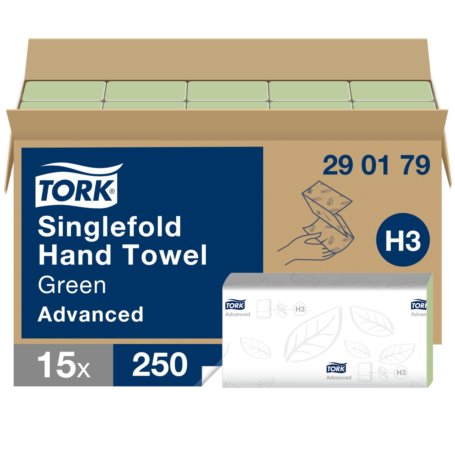 Tork Z-vouw – Handdoek – Advanced – 2-laags – Groen