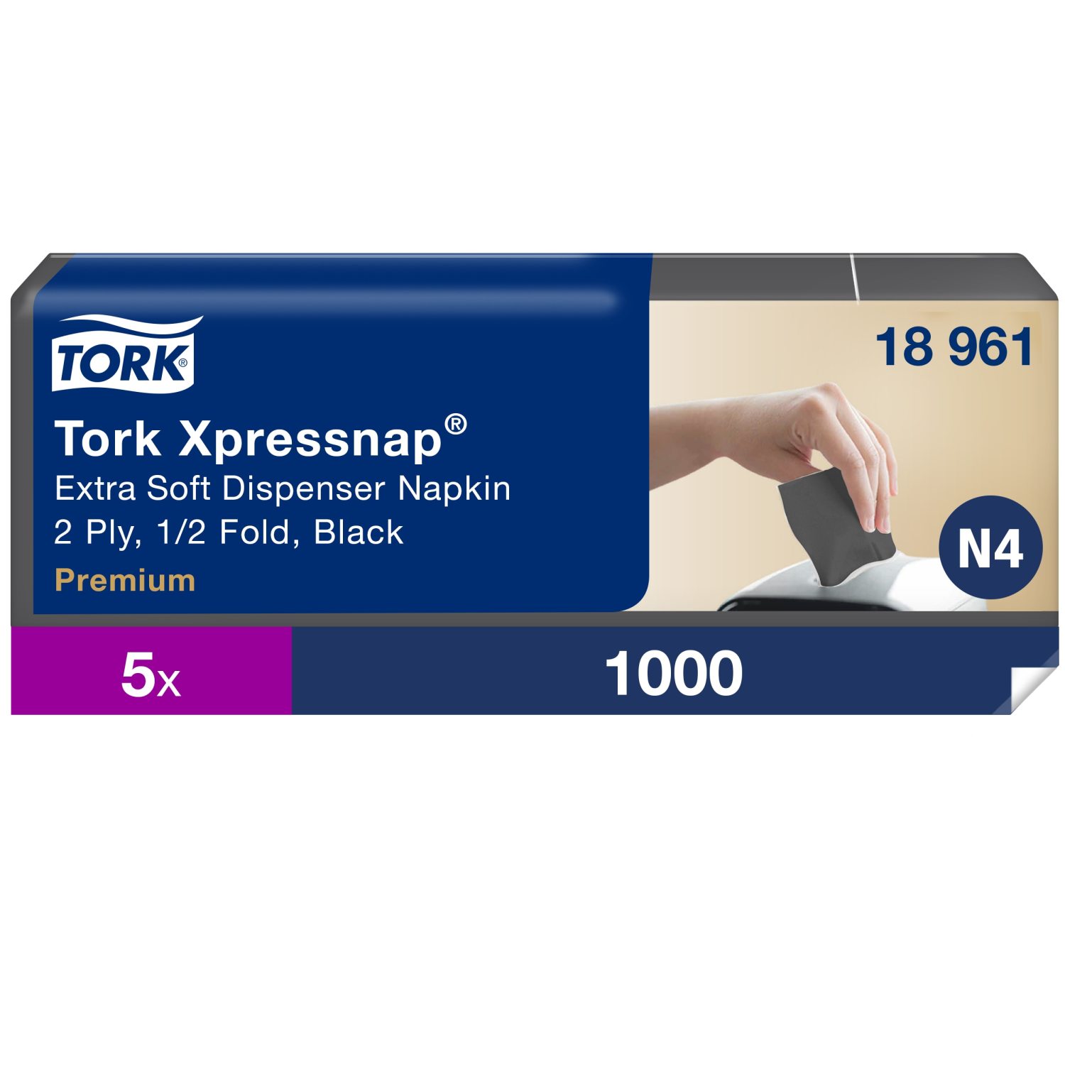 Tork Xpressnap – Dispenserservet -Zwart