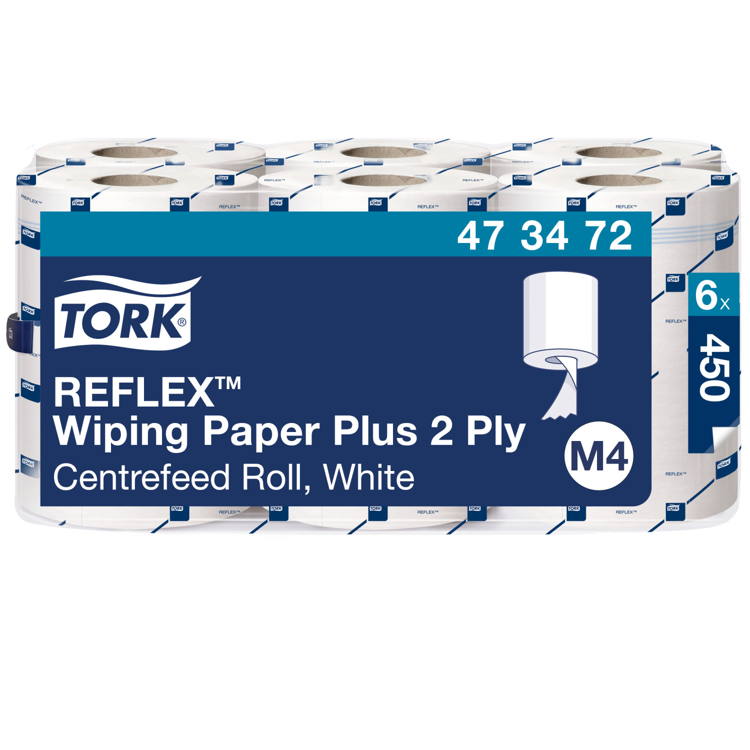 Tork Reflex Plus – Centerfeed – Poetspapier – Advanced – 2-laags – Wit