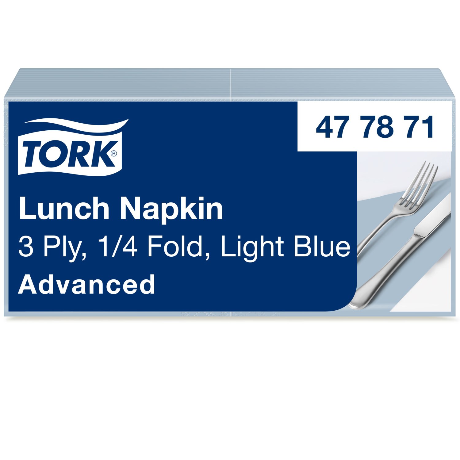 Tork Soft Lunchservet - Advanced - 3-laags - Lichtblauw - Afbeelding 3