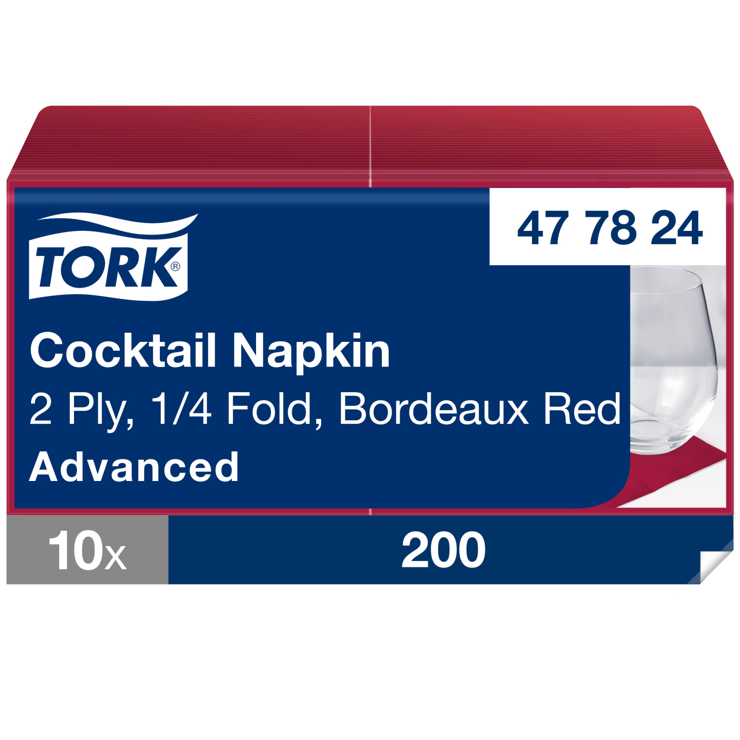 Tork Cocktailservet – Advanced – 2-laags – Bordeaux
