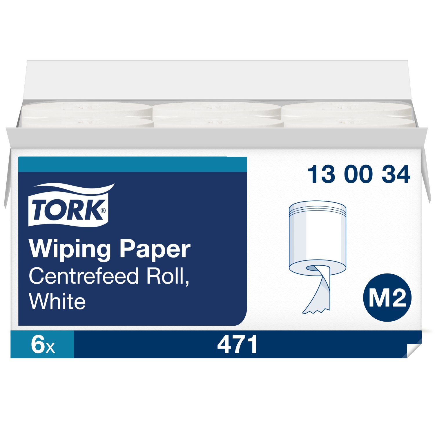 Tork Wiping – Centerfeed – Poetspapier – Premium – 1-laags – Wit
