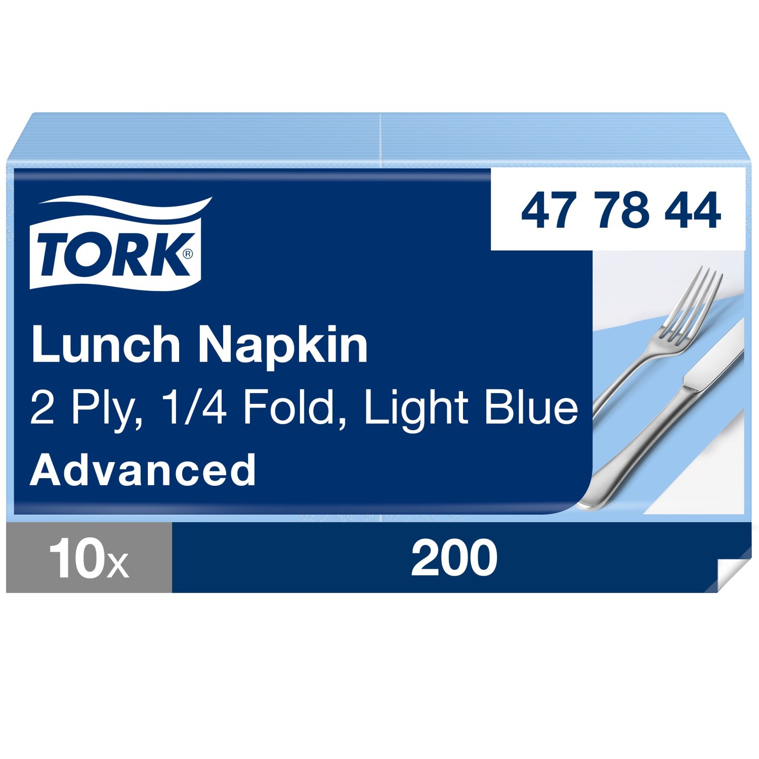 Tork Lunchservet – Advanced – 2-laags – Lichtblauw