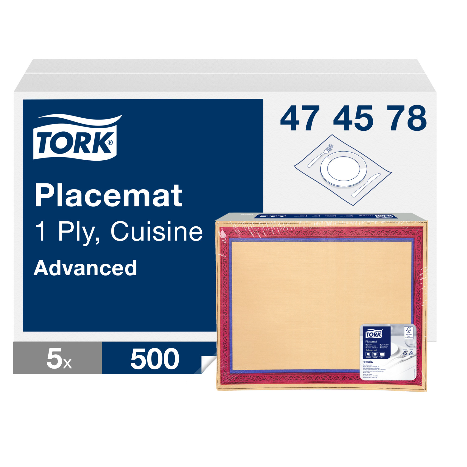 Tork Placemat – Cuisine – Advanced – 1-laags – Decor