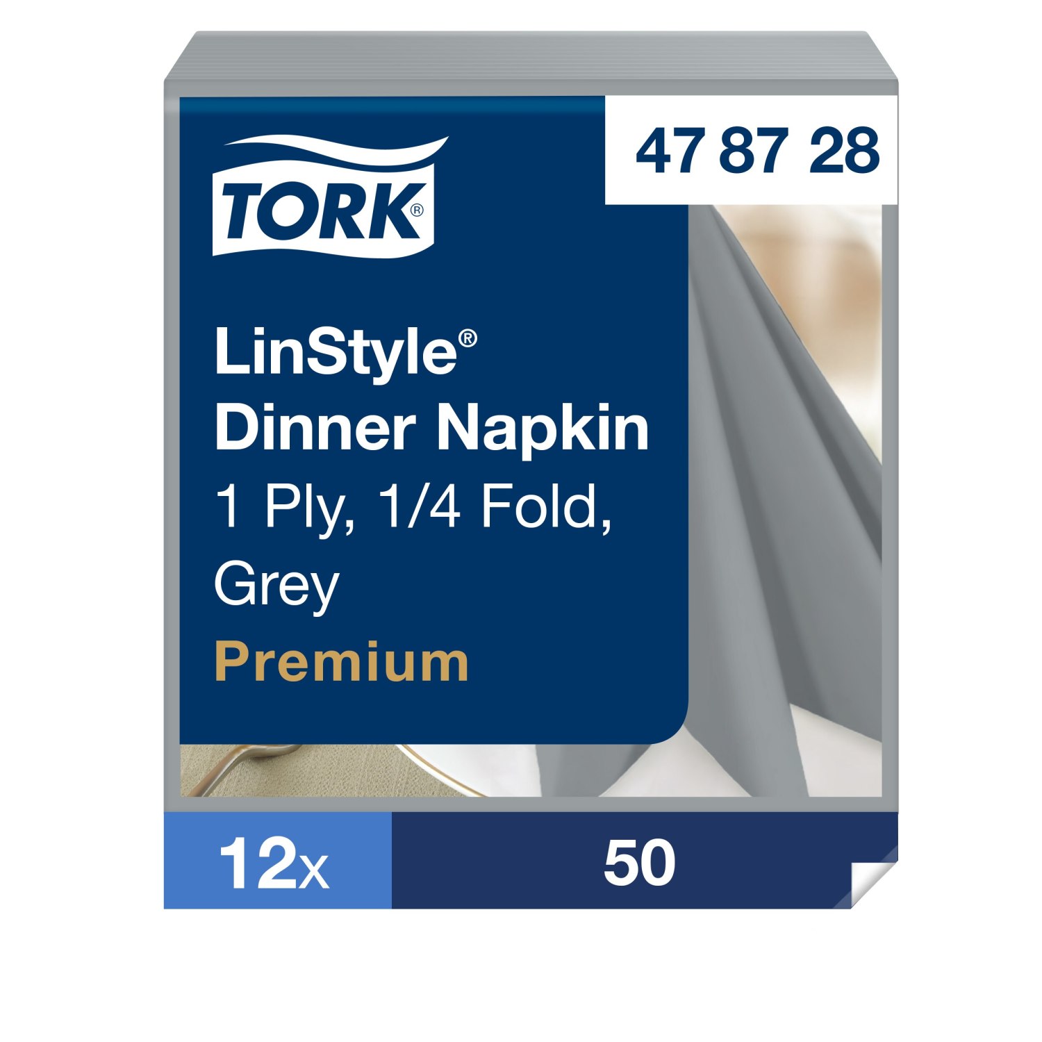 Tork LinStyle – Dinnerservet – Premium – 1-laags – Grijs