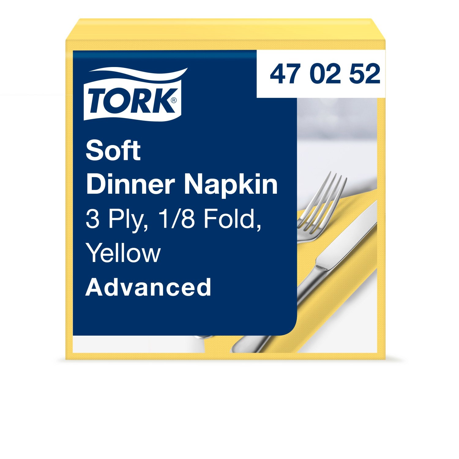 Tork Soft Dinnerservet - 3-laags - Geel - Afbeelding 3