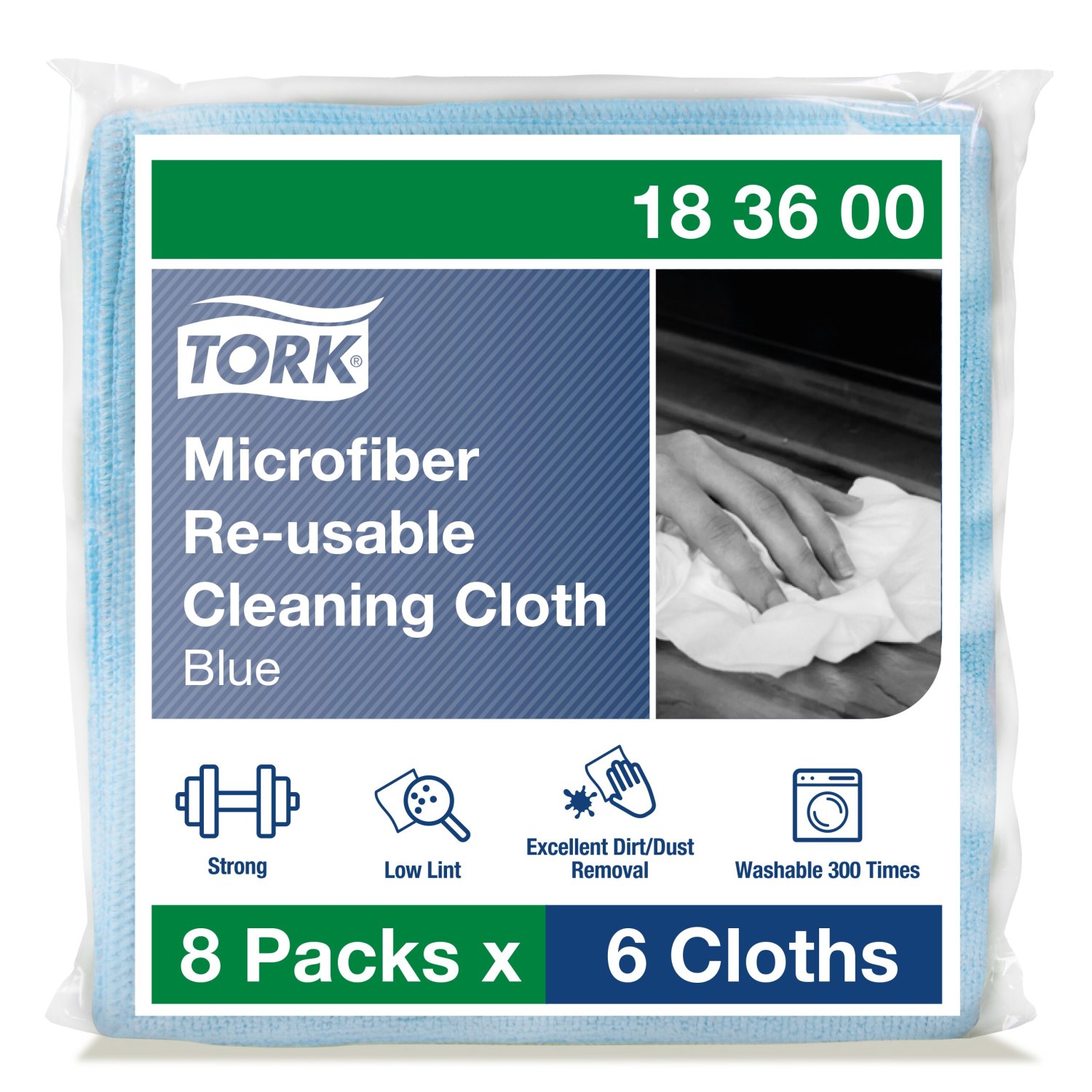 Tork Premium – Microvezel – Reinigingsdoek – Blauw