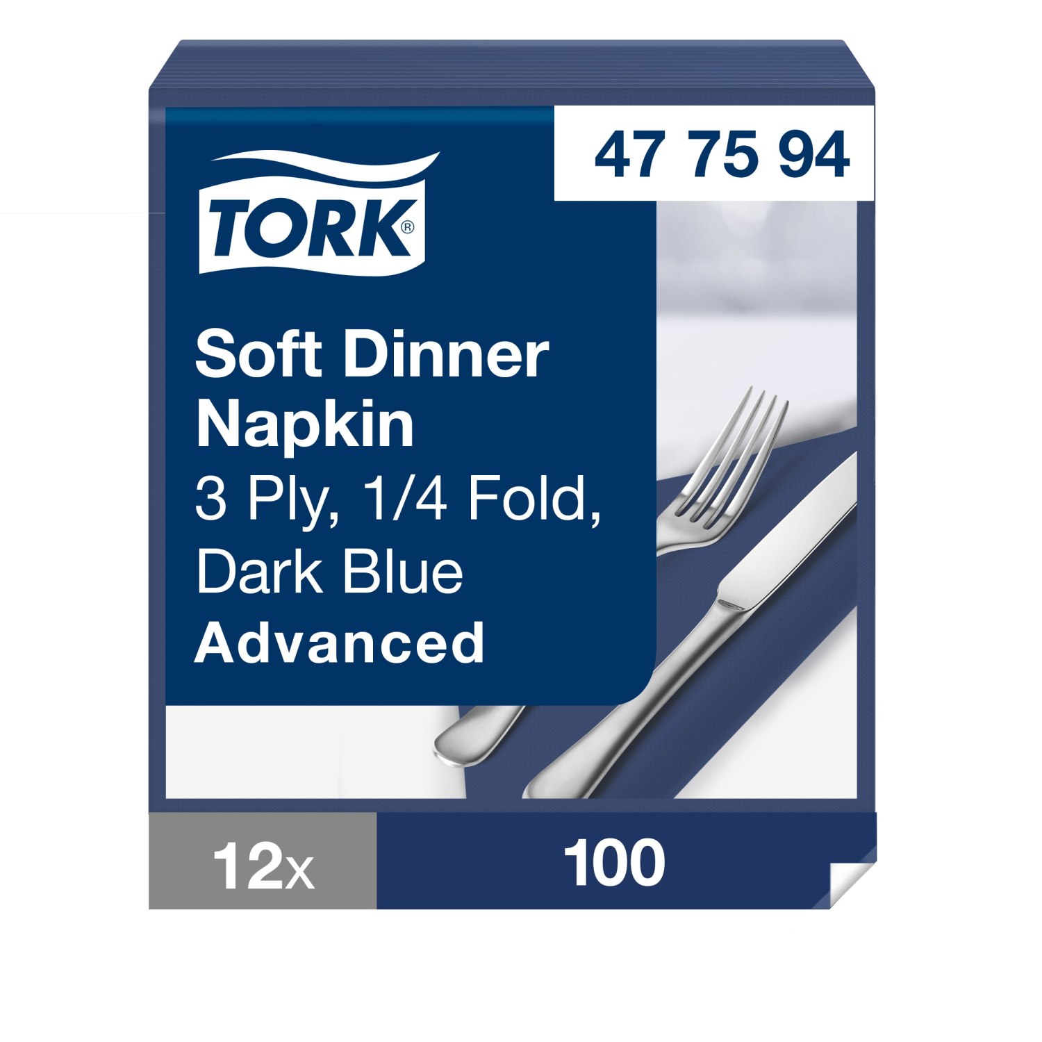Tork Soft Dinnerservet – Advanced – 3-laags – Donkerblauw