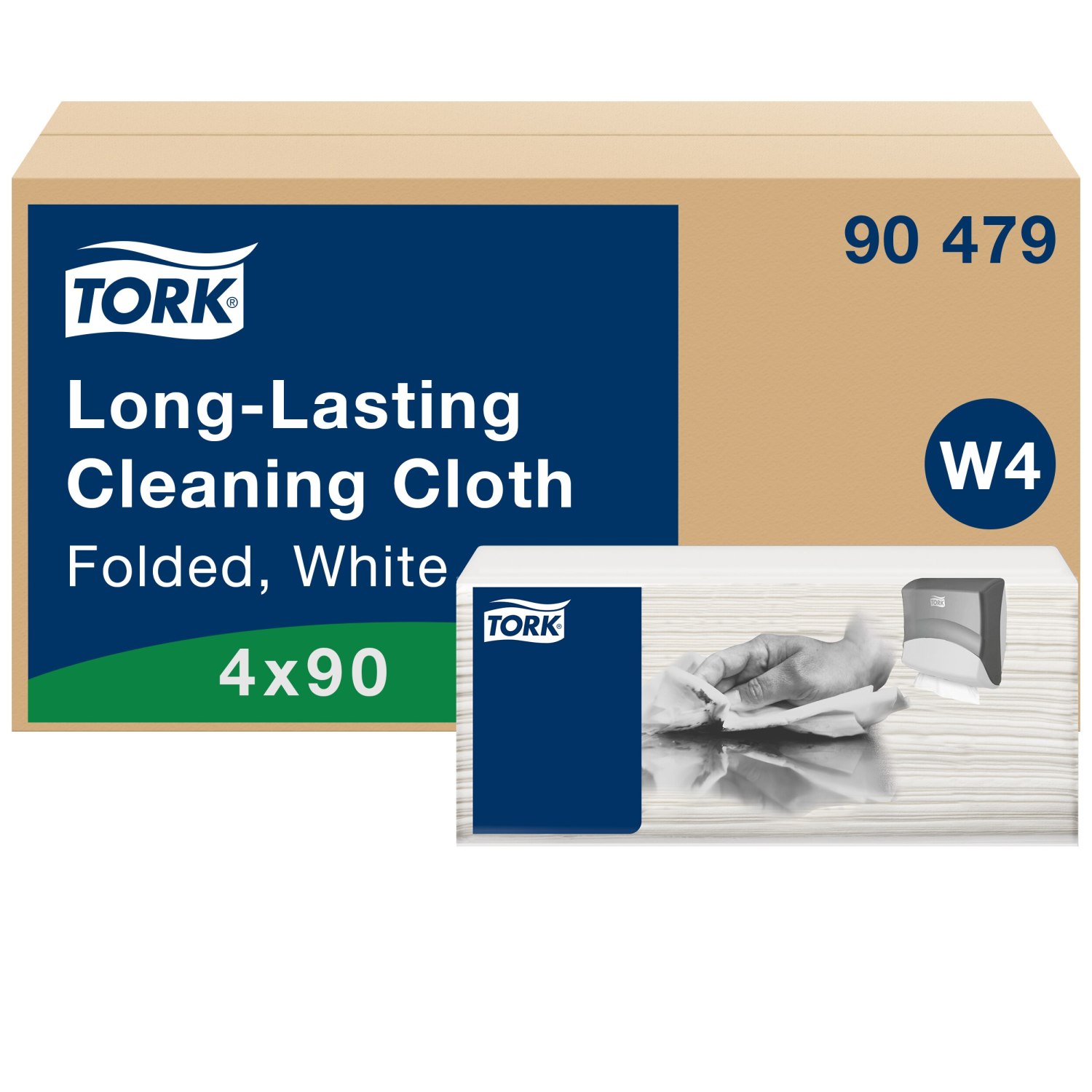 Tork Long Lasting – Reinigingsdoek – 1-laags -Wit
