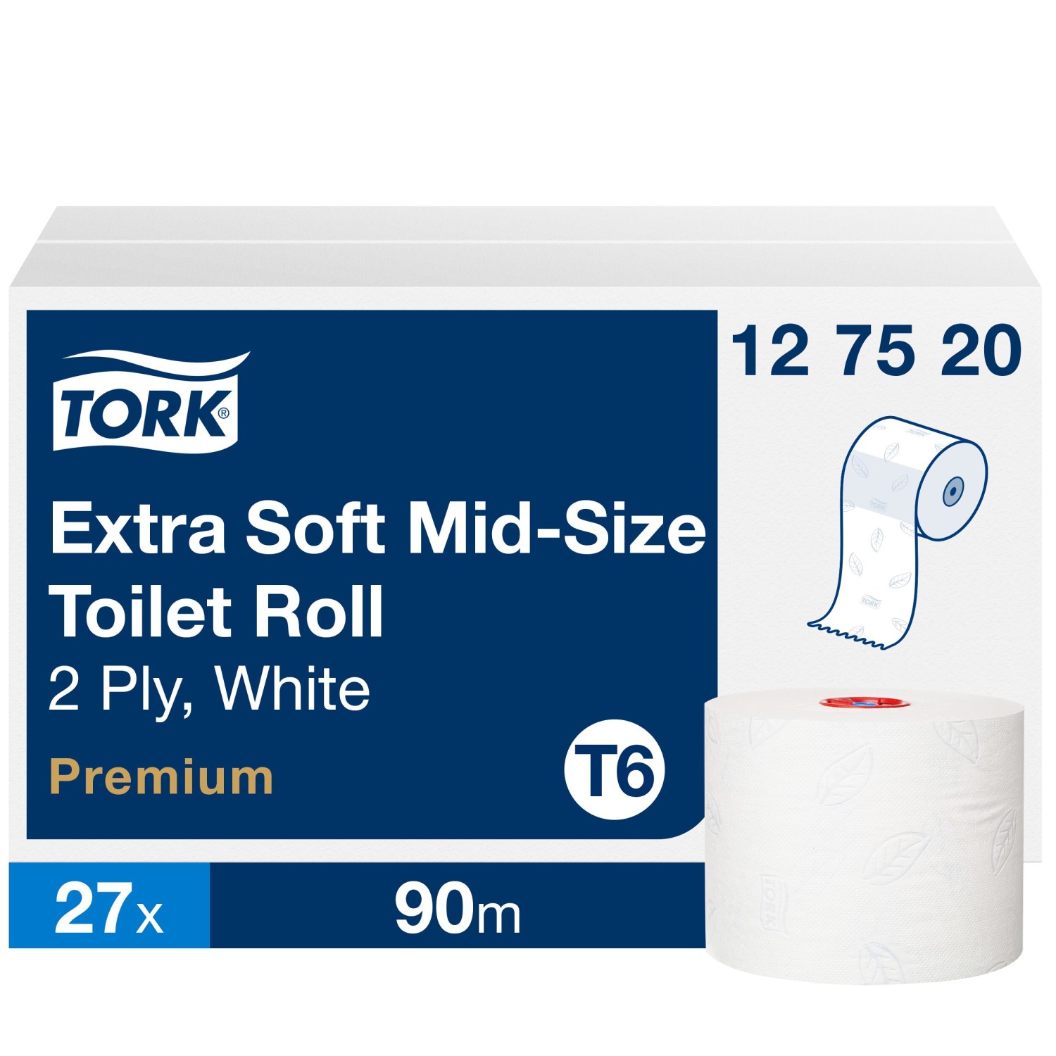 Tork Toiletpapier – Premium – 2-laags – Wit – compact – Zacht
