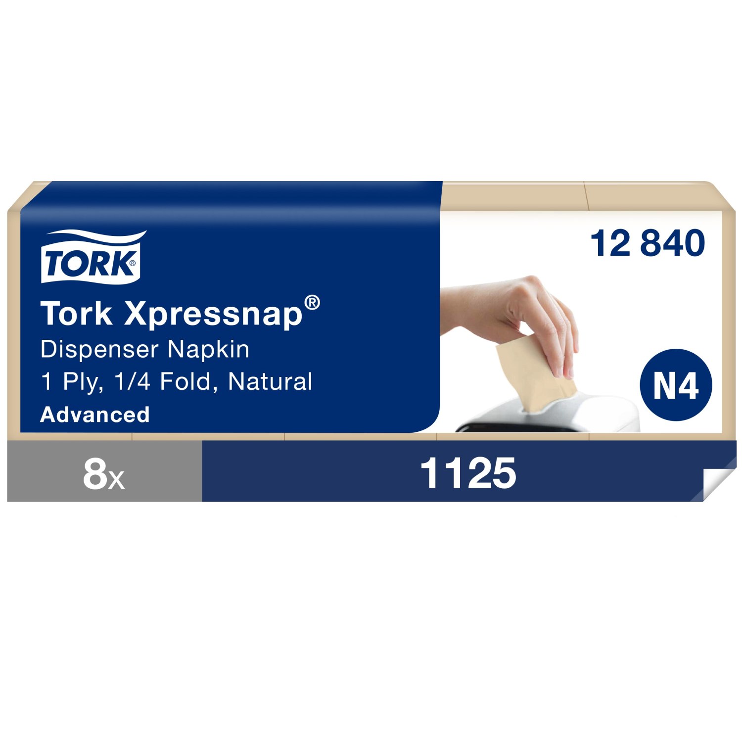 Tork Xpressnap – Dispenserservet – 1-laags – Naturel