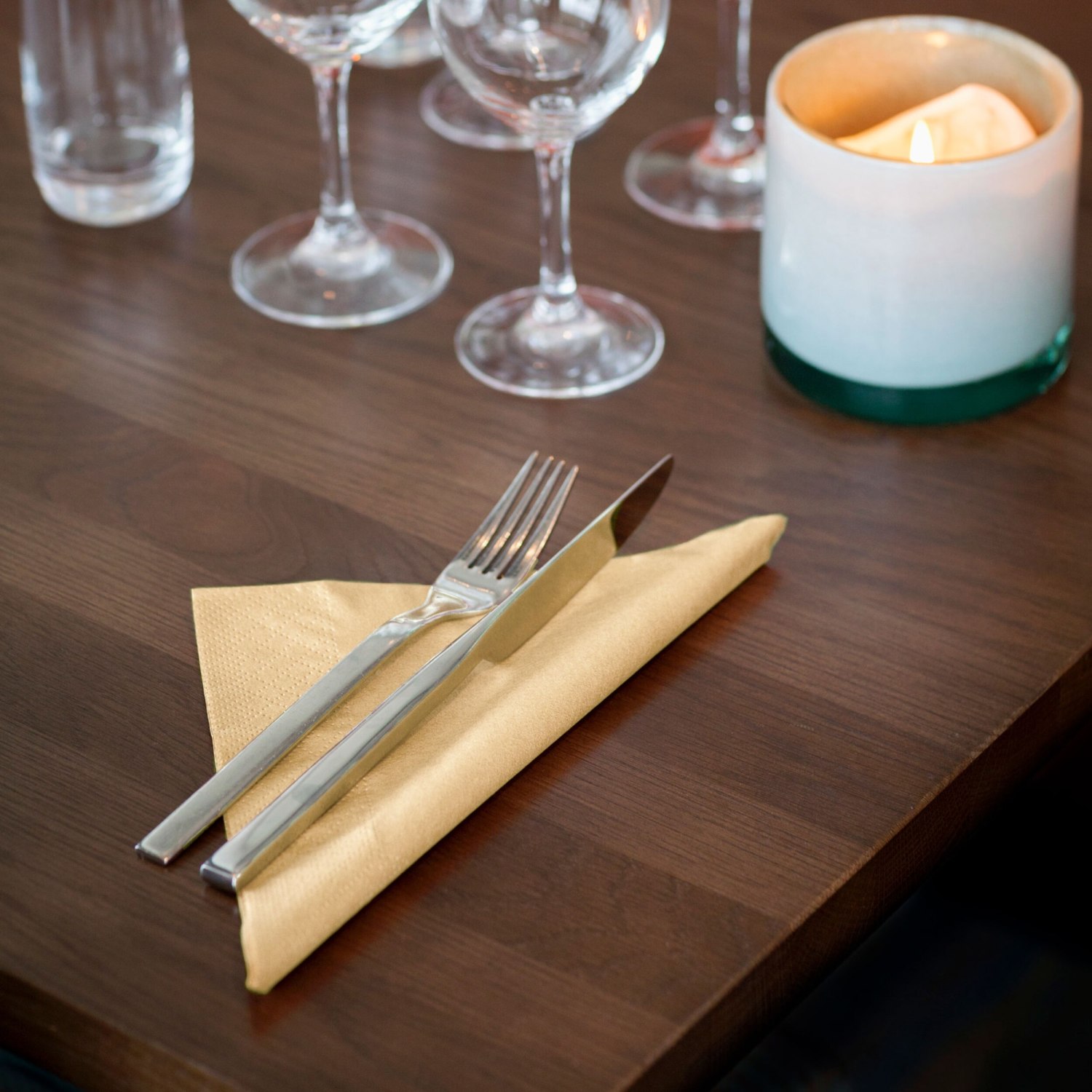 Tork Soft Lunchservet - Advanced - 33x33cm - 1/4-vouw - 3-laags - Champagne - Afbeelding 8