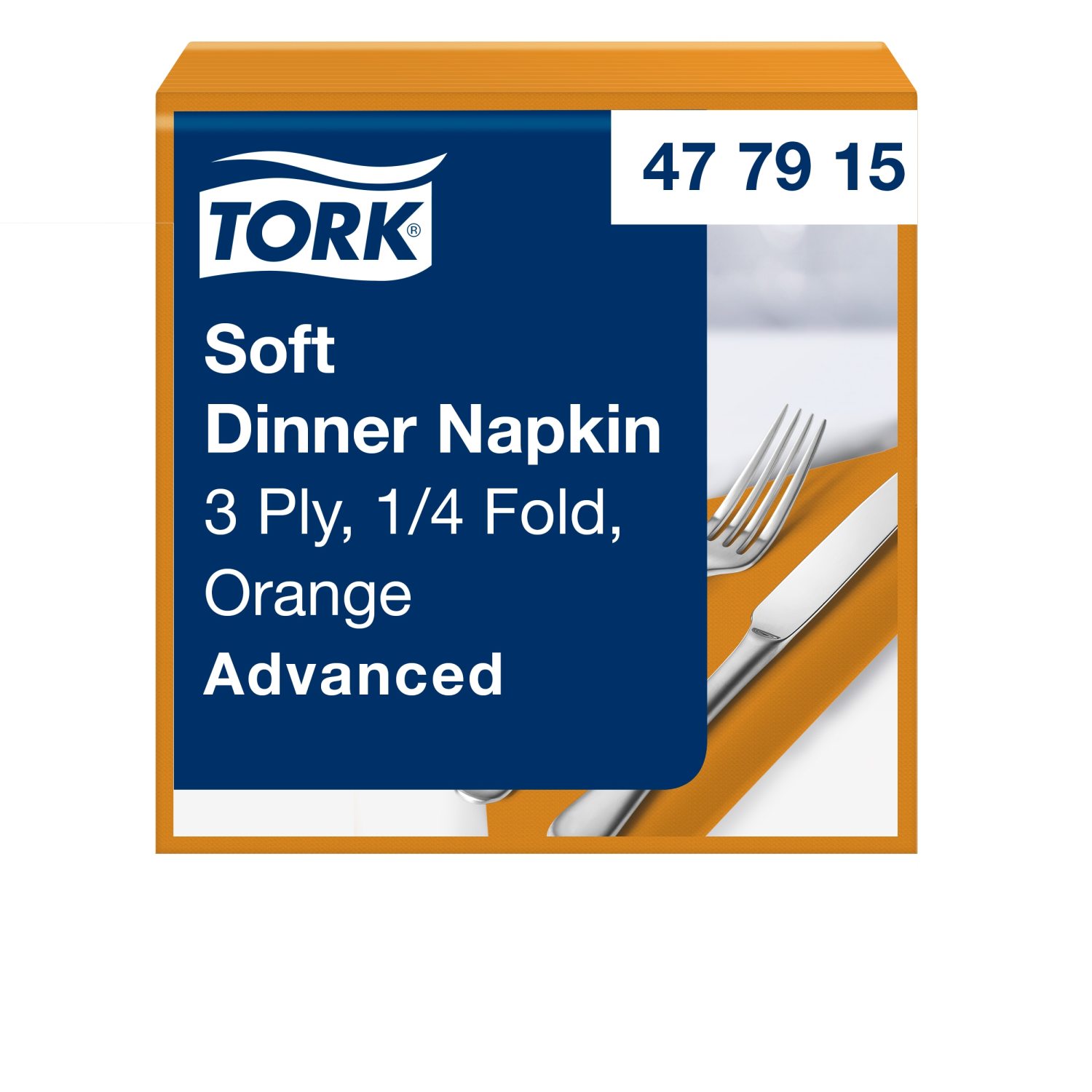 Tork Soft Dinnerservet - Advanced - 3-laags - Oranje - Afbeelding 3