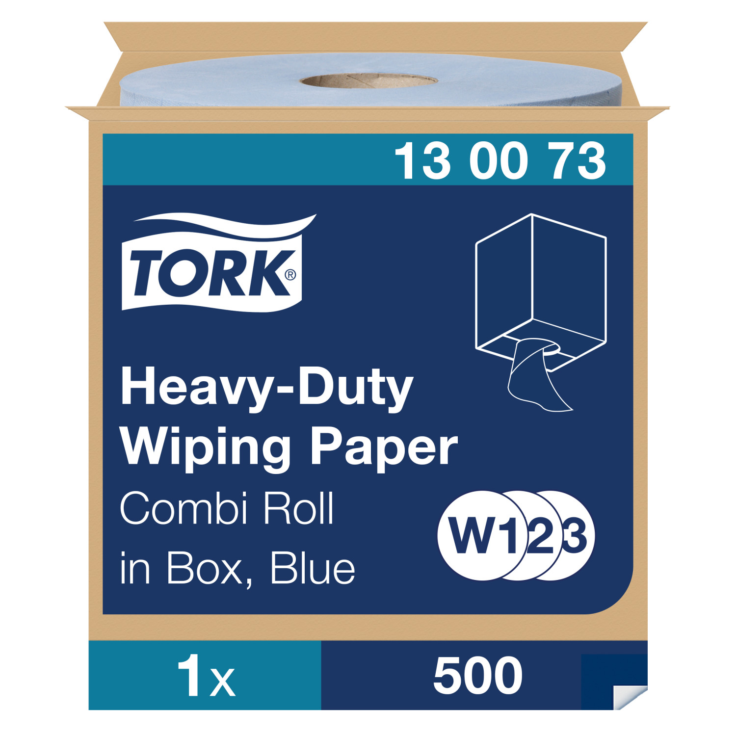 Tork Heavy-Duty – Combi Rol – Poetspapier – 2-laags – Blauw