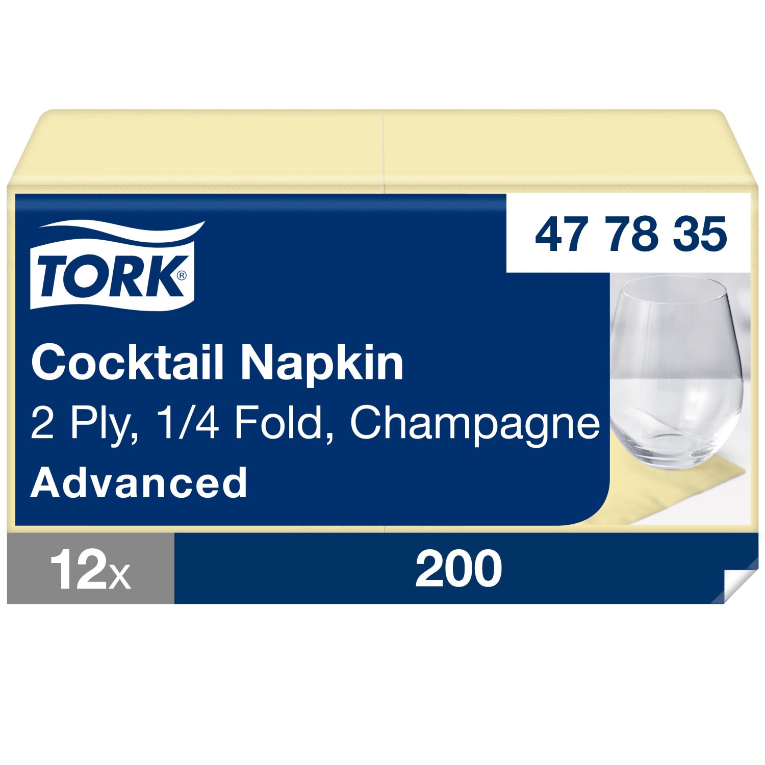 Tork Cocktailservet – Advanced – 2-laags – Champagne