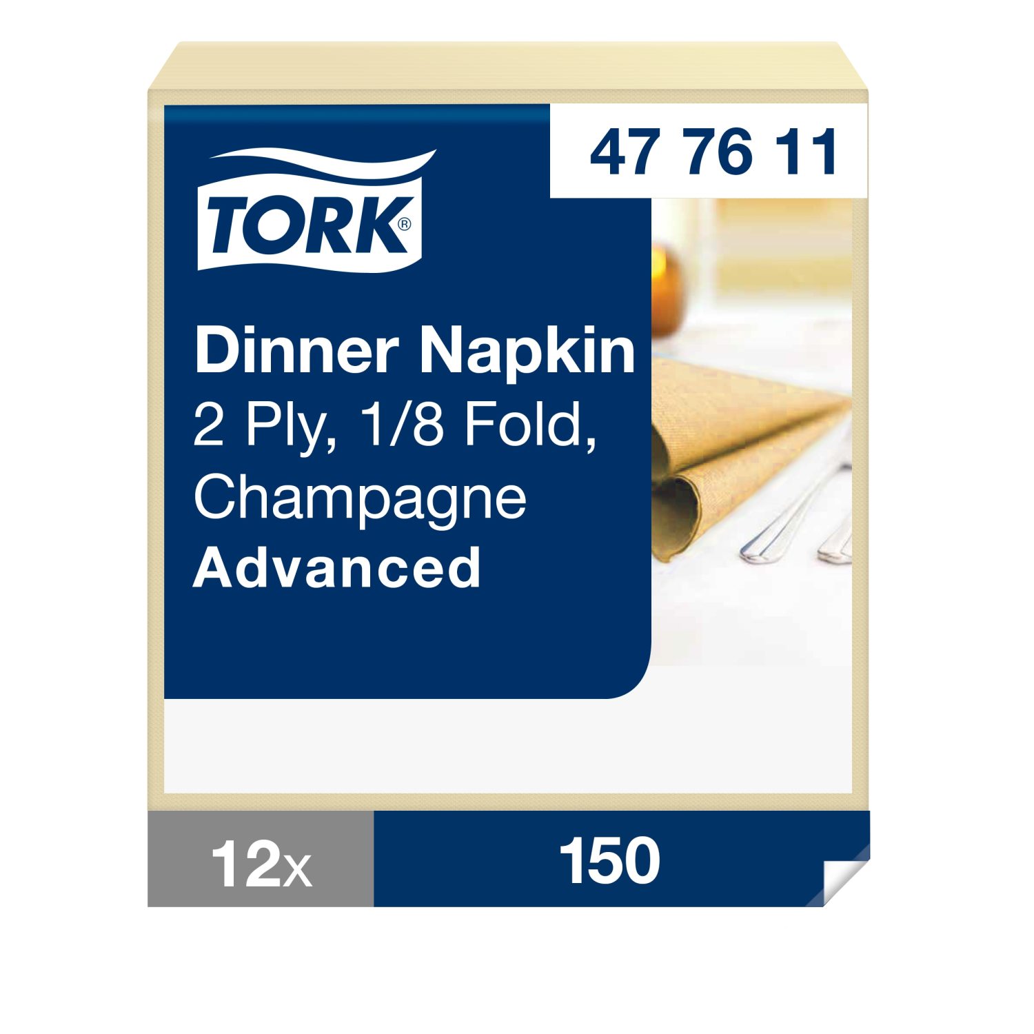 Tork Soft Dinnerservet – Advanced – 2-laags – Champagne