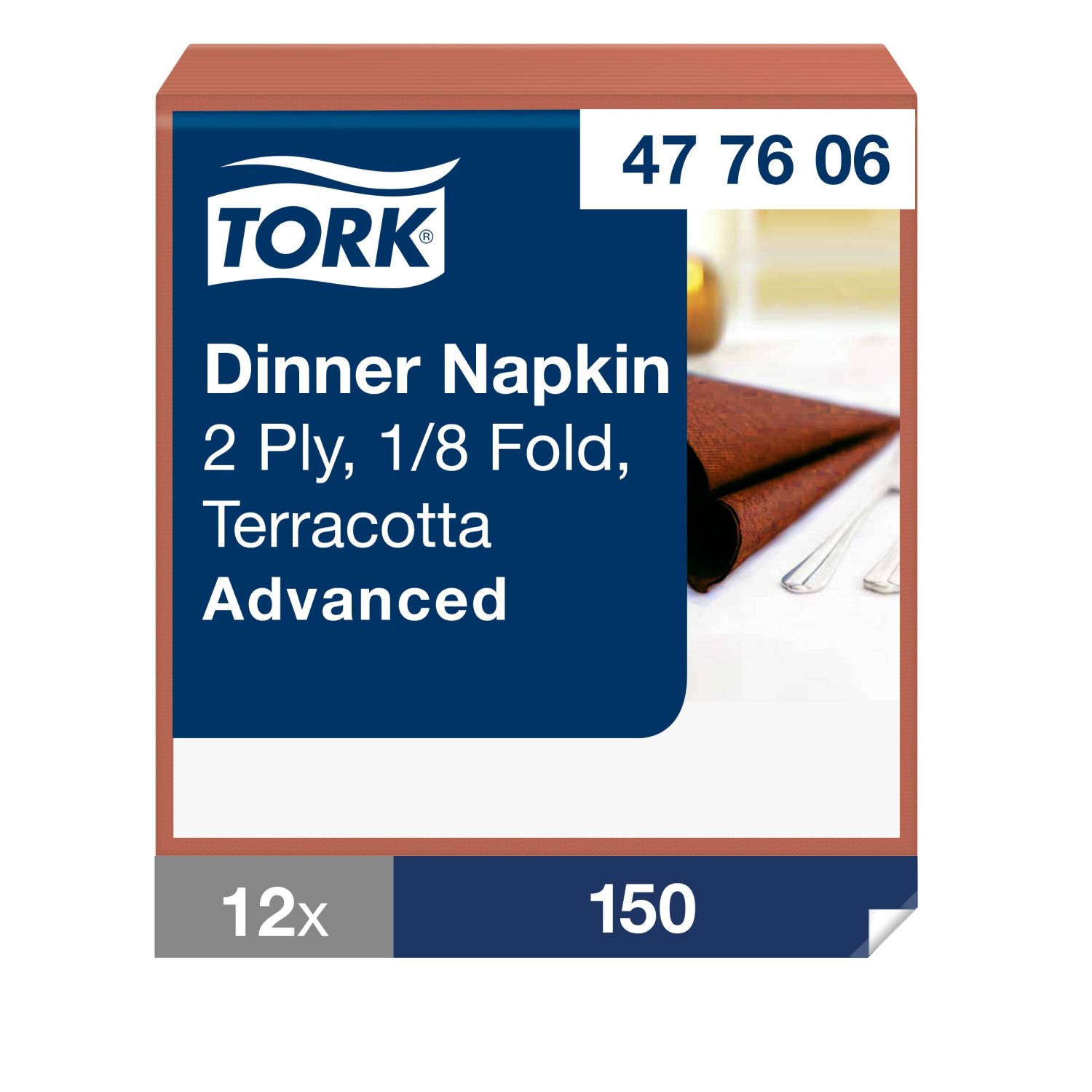 Tork Soft Dinnerservet – Advanced – 2-laags – Terracotta