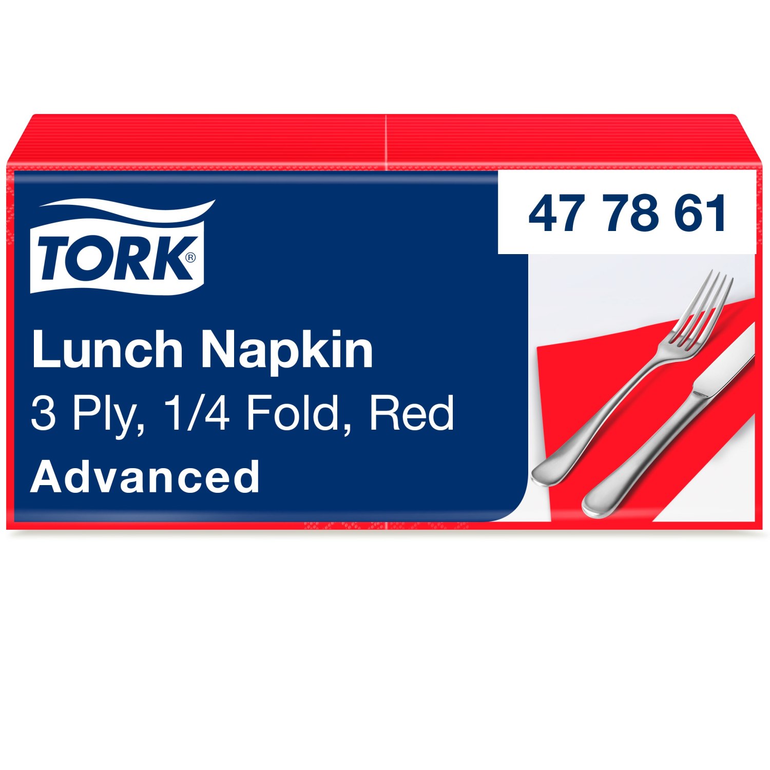 Tork Soft Lunchservet - Advanced - 3-laags - Rood - Afbeelding 3