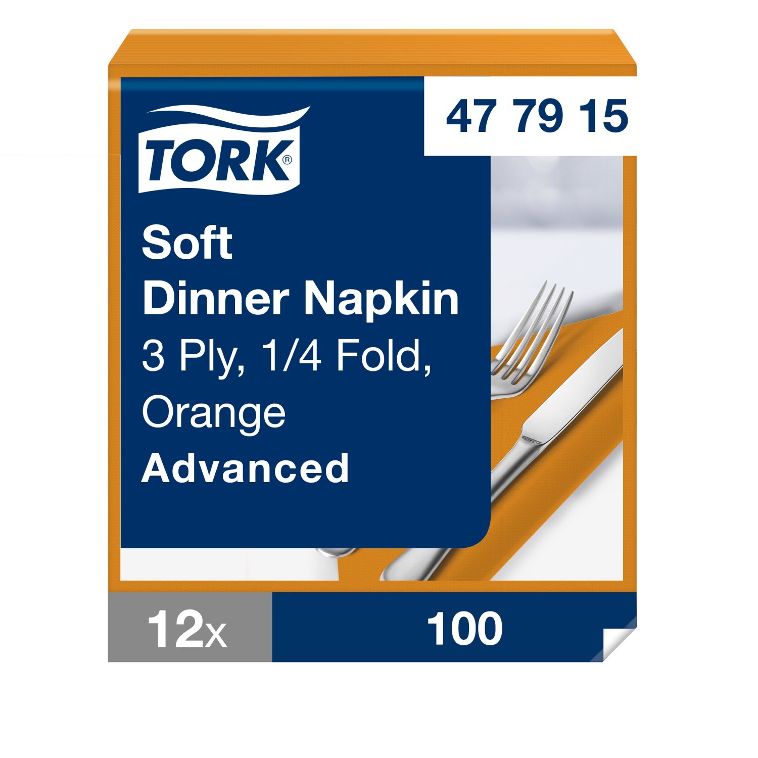 Tork Soft Dinnerservet – Advanced – 3-laags – Oranje