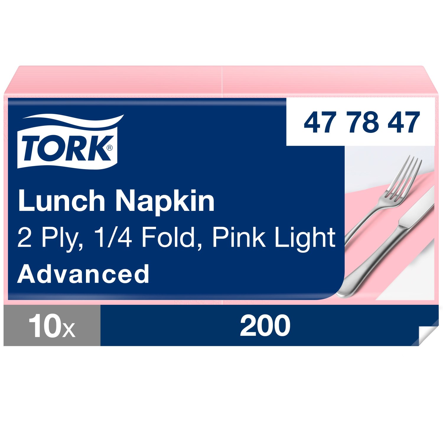 Tork Lunchservet – Advanced – 2-laags – Roze