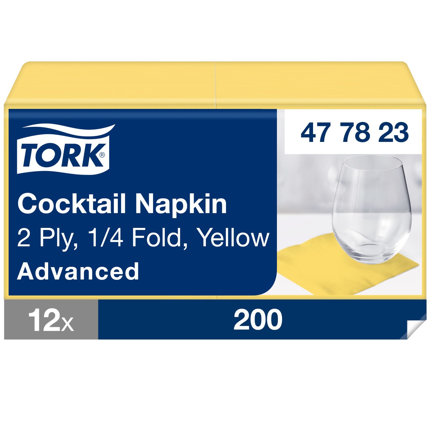 Tork Cocktailservet – Advanced – 2-laags – Geel