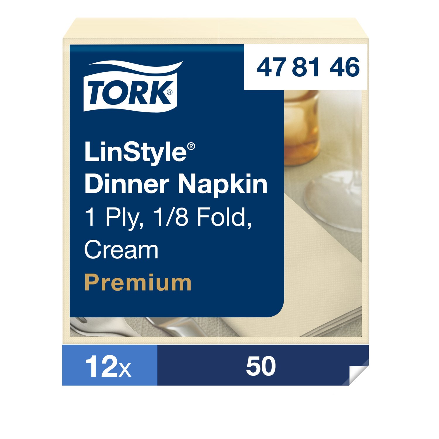 Tork LinStyle – Dinnerservet – Premium – 1-laags – Zand