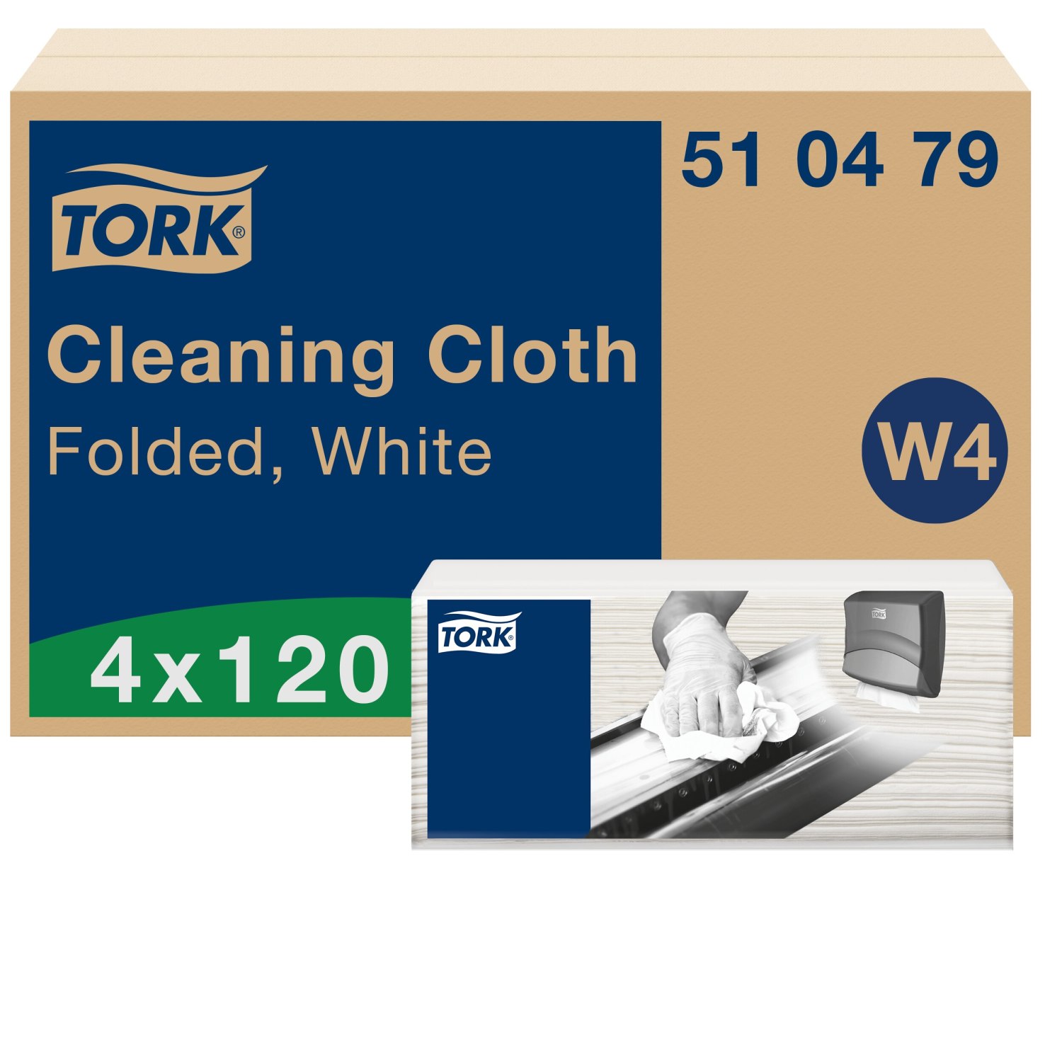 Tork Cleaning Reinigingsdoek – 1-laags – Gevouwen