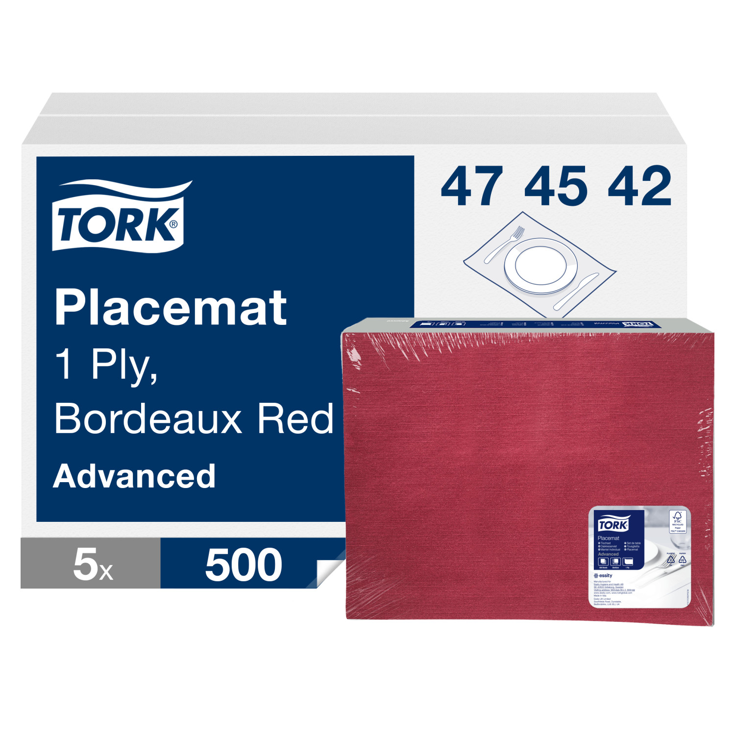 Tork Placemat – Bordeaux – Advanced – 1-laags – Decor