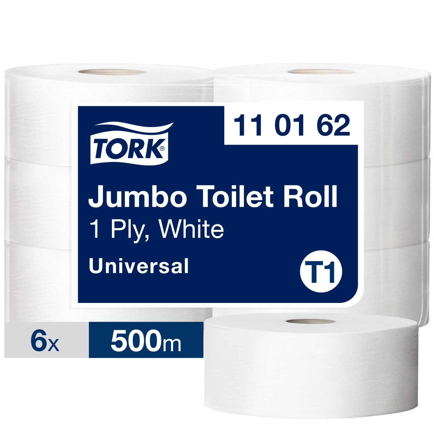 Tork Jumbo – Toiletpapier – Universal – 500mtr/10cm – 1-laags -Wit