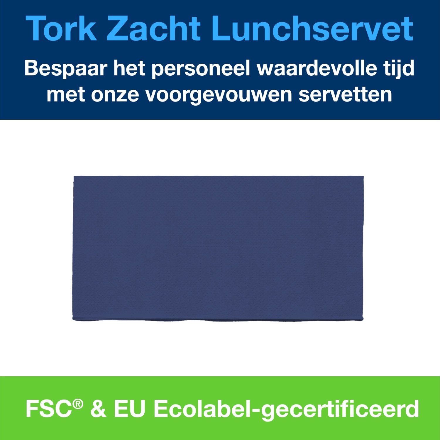 Tork Soft Lunchservet - Advanced - 3-laags - Donkerblauw - Afbeelding 5