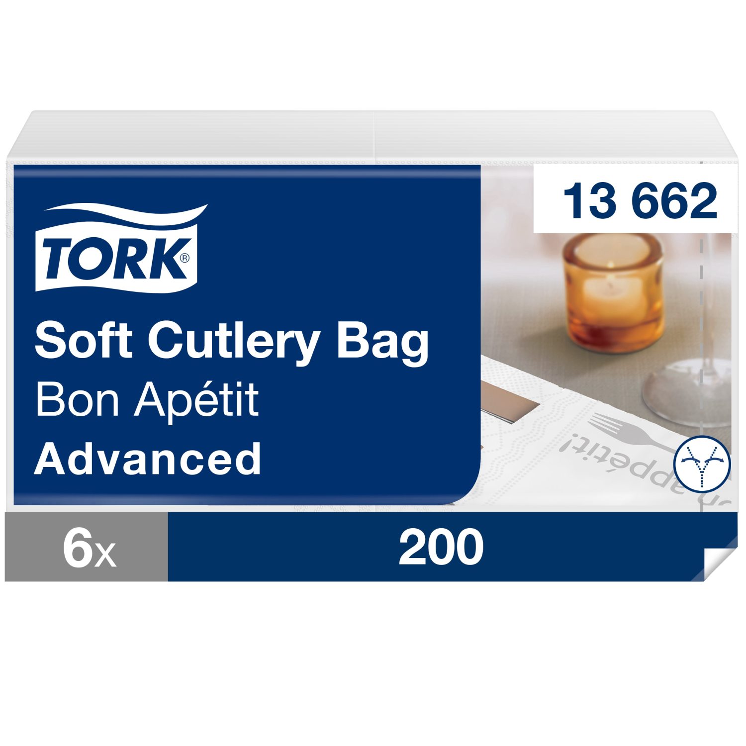 Tork Soft Pochette – Bon Appetit – 3-laags -Wit