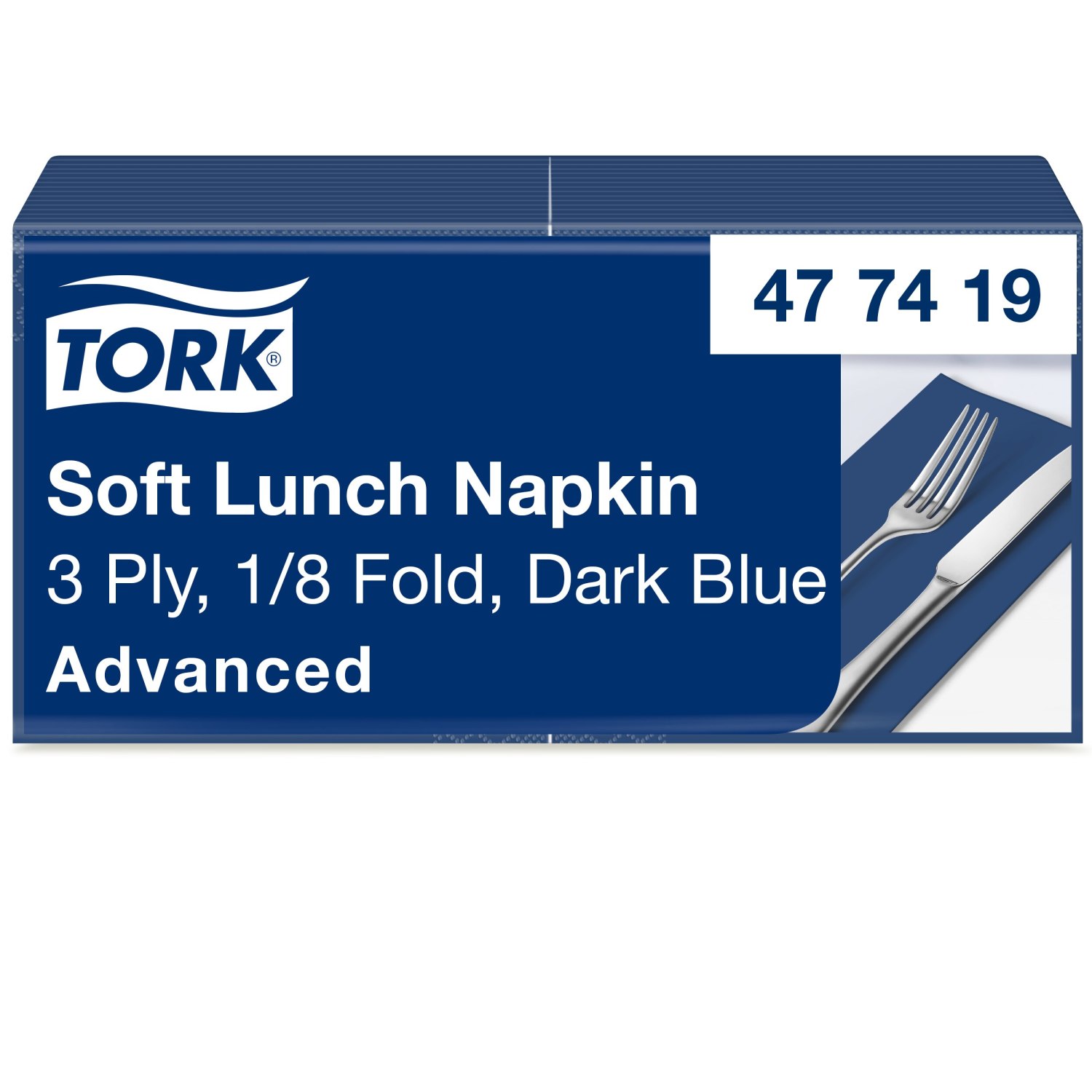 Tork Soft Lunchservet - Advanced - 3-laags - Donkerblauw - Afbeelding 3
