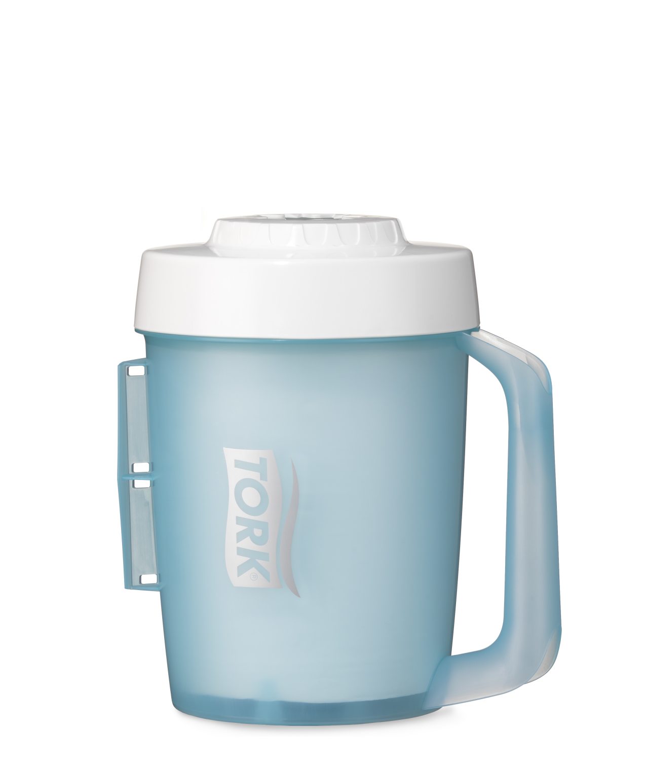 Tork Mini Centerfeed Dispenser poetspapier – Kunststof – Performance-Line – Draagbaar – Wit/Turquoise